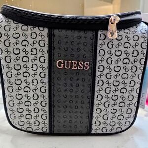 GUESS Black and White Cosmetic Bag